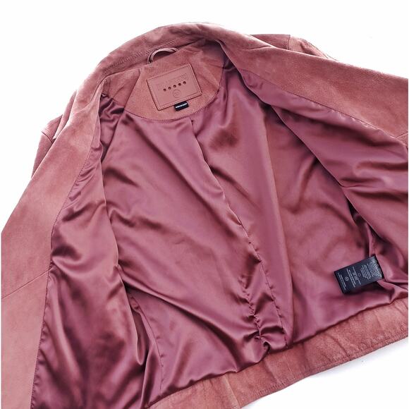 BlankNYC Dusty Rose Suede Moto Jacket  | Boho Luxe | Y2K Coquette Street Style - Picture 12 of 16